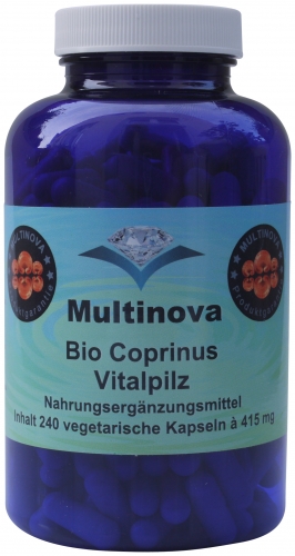 Coprinus Pulver aus Bioanbau,240 Kapseln