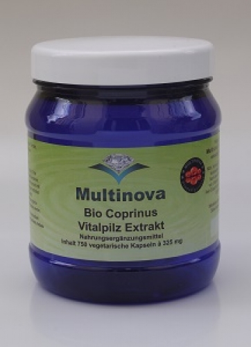 Multinova Coprinus-Extrakt aus Bio-Anbau, Mega-Pack 750 Kapseln