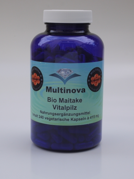 Multinova Maitake-Pulver aus Bioanbau, 240 Kapseln